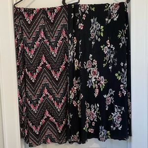 New York Laundry skirts (set2) Black Flowery 1X